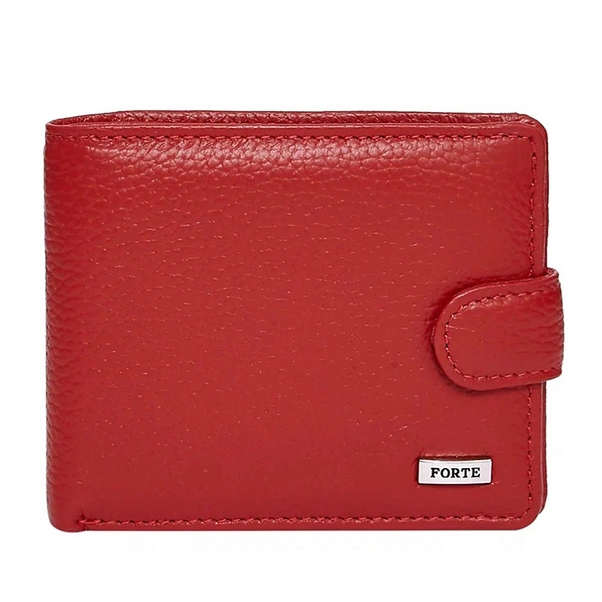Изображение товара Портмоне FORTE из натуральной кожи Красное мужское с отделениями и картами