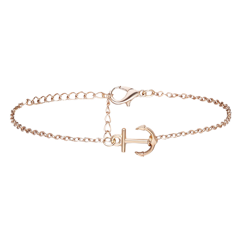 Изображение товара NOTHING BUT LOVE Браслет на ногу "Якорь брошен", цвет: Золотой, размер: 21