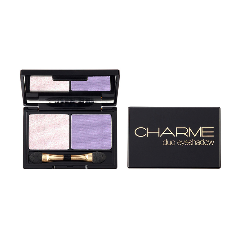 Изображение товара CHARME Тени для век двухцветные "Duo", Фиолетовые