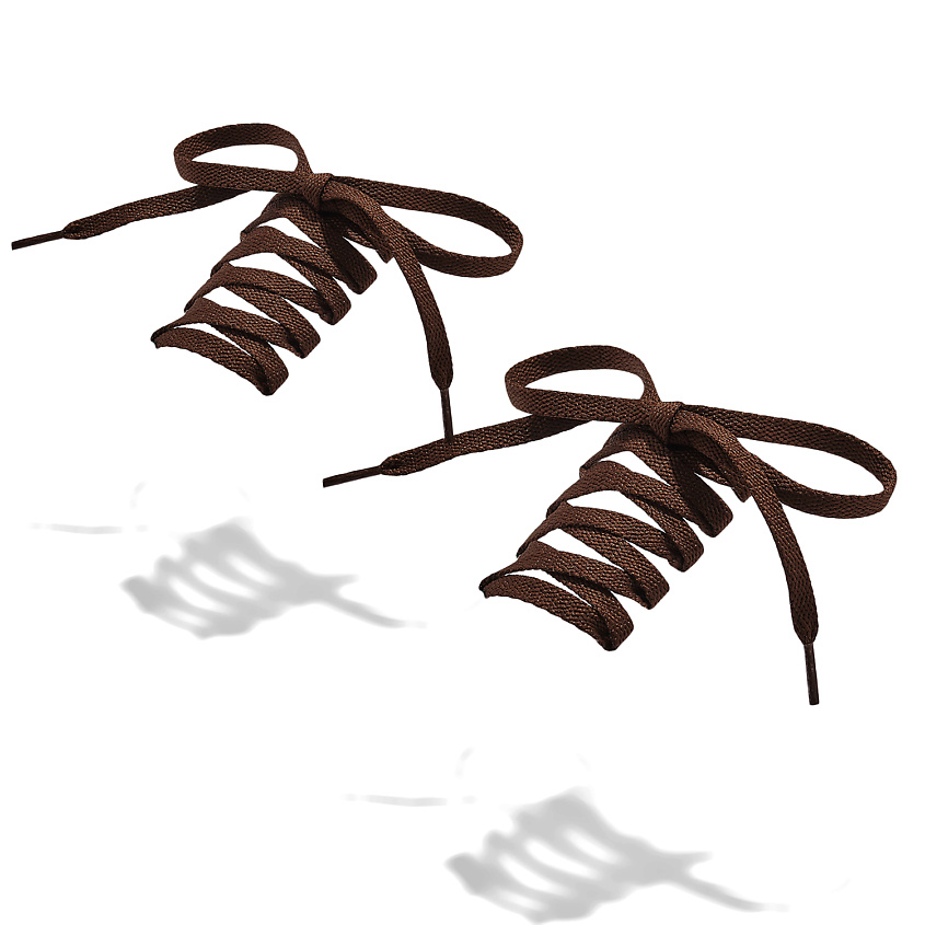 Изображение товара Шнурки NOTHING BUT LOVE Паркер 120 см коричневые тканевые с пластиковыми эглетами