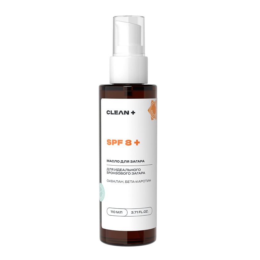 Изображение товара CLEAN+ Солнцезащитное масло для загара, идеальный бронзовый загар SPF 8+, 1 шт.