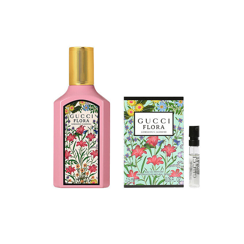 Изображение товара Gucci Flora Gorgeous Gardenia набор парфюмерия 50 мл + миниатюра 1,5 мл женский