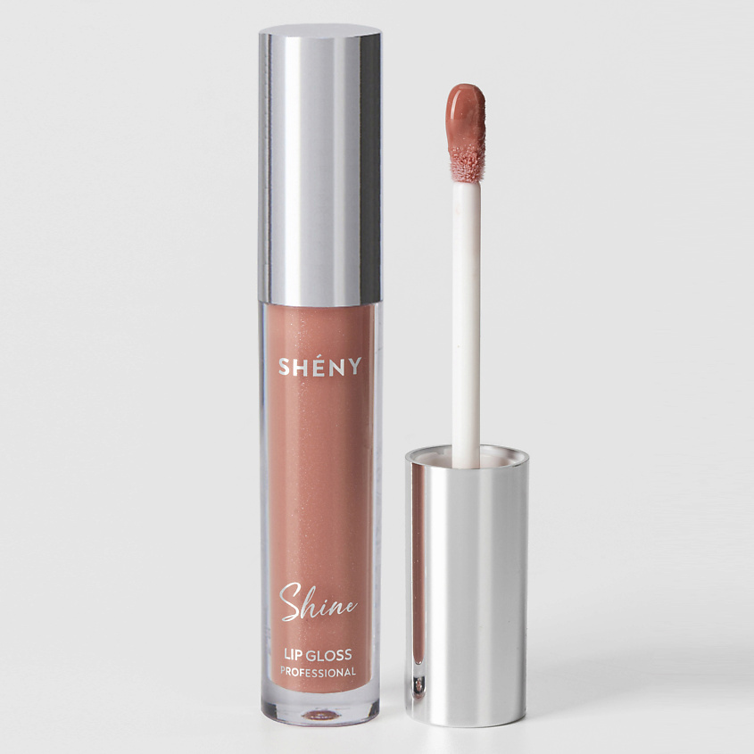Изображение товара SHENY PROFESSIONAL Блеск для губ увлажняющий, прозрачный бежевый нюд, 1 шт.