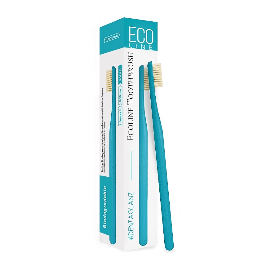 Изображение товара #DENTAGLANZ Зубная щетка Ecoline Toothbrush Turquoise, 1 шт.