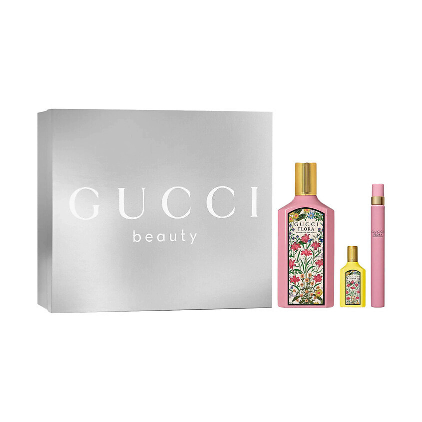 Изображение товара Gucci Flora Gorgeous Orchid & Gardenia набор парфюмерии 3 флакона 125 мл