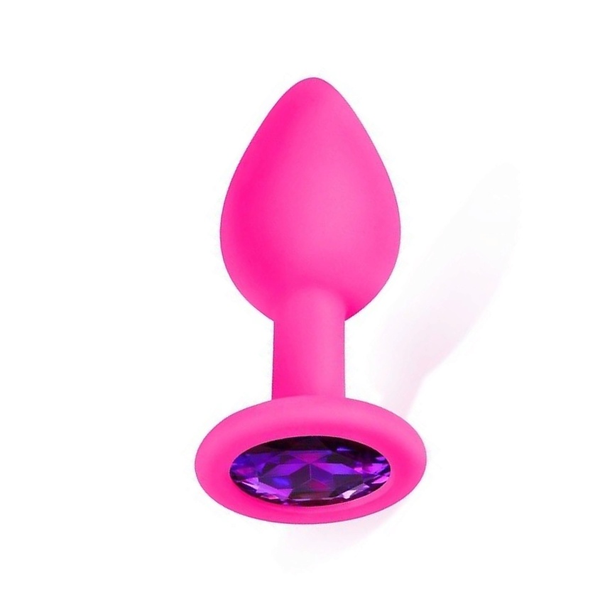 Изображение товара QUALIGO Анальная пробка с кристаллом, Фиолетовый кристалл