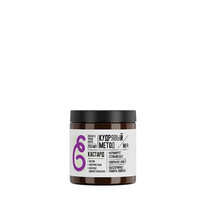Изображение товара Кастард Фиксация-увлажнение гель для кудрявых волос 250 мл натуральный уход