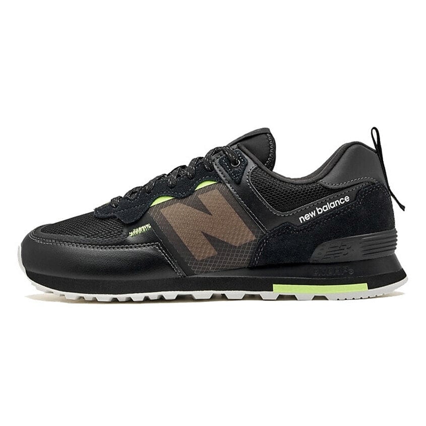 Изображение товара NEW BALANCE Кроссовки 574 Black Bleached Lime Glow, цвет: Мультиколор, размер: 37