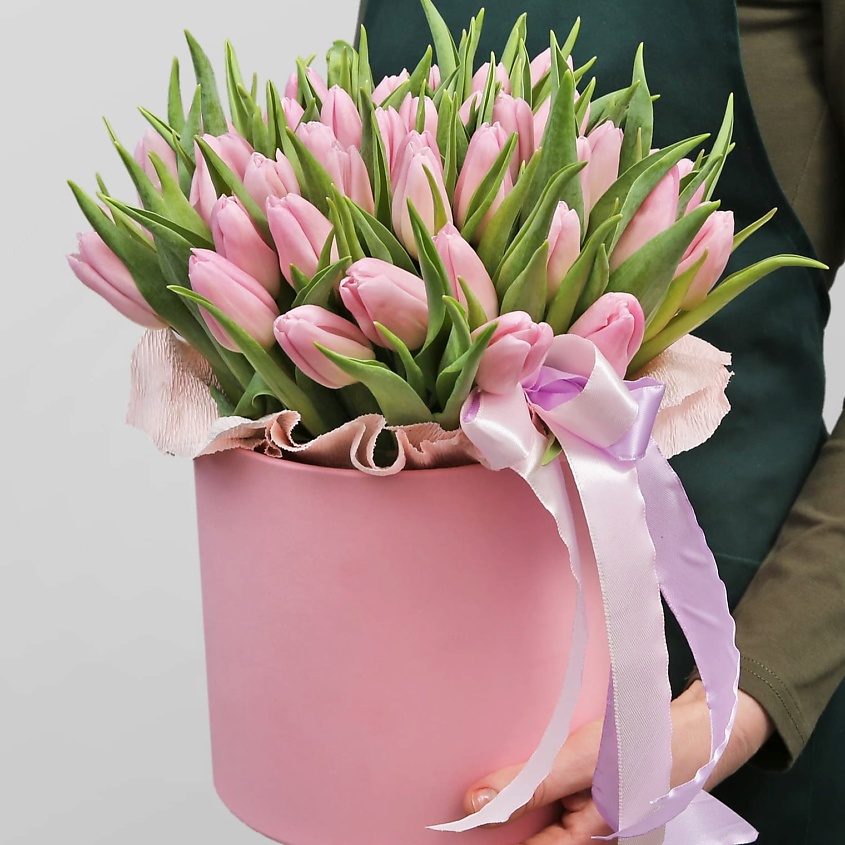 Изображение товара STUDIO FLORISTIC Композиция из Тюльпанов «Розовая весна», Розовый