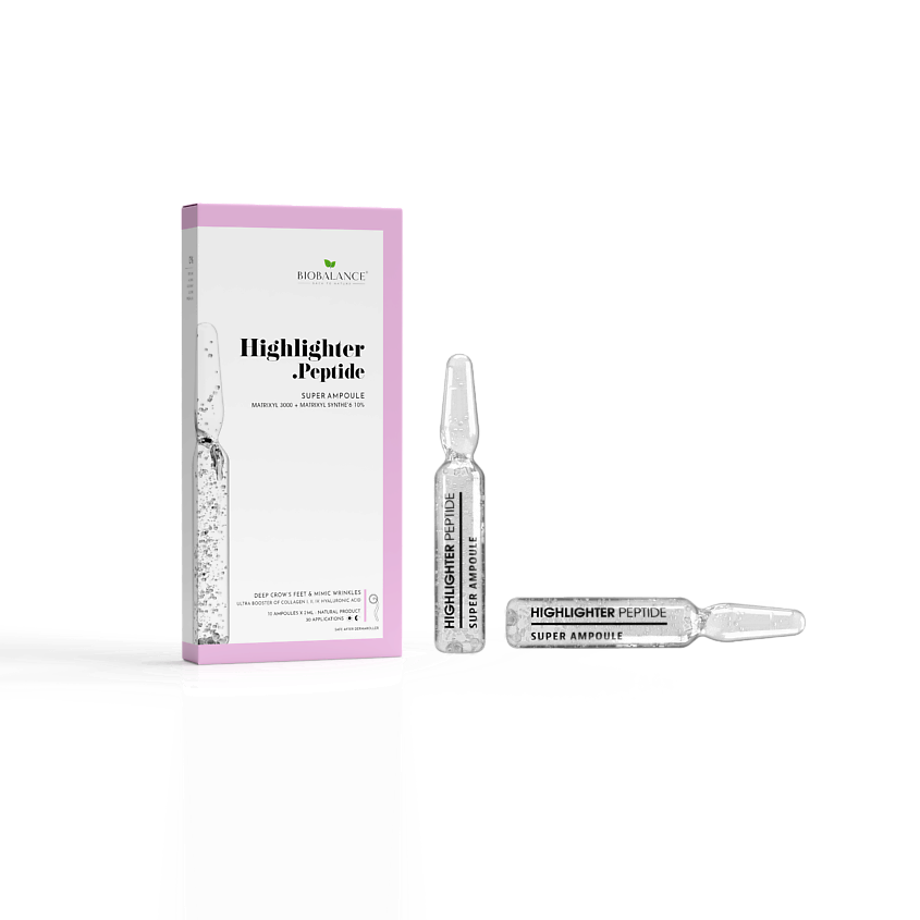 Изображение товара Антивозрастная сыворотка ампулы с пептидами BIOBALANCE SUPER AMPOULE HIGHLIGHTER PEPTIDE