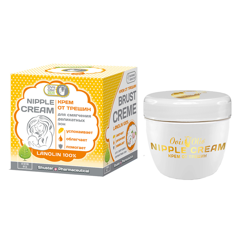 Изображение товара OVISOLIO Крем для бюста успокаивающий Овечье масло МАММА-БРУСТЕ MAMMA-BRUSTE, 75 ml, для всех типов кожи, атипичная кожа, для чувствительной кожи
