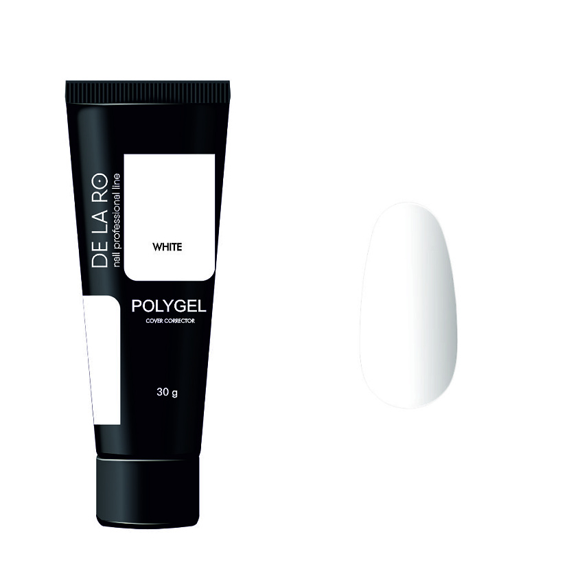 Изображение товара Полигель DE LA RO Cover Corrector White Smoke для моделирования ногтей