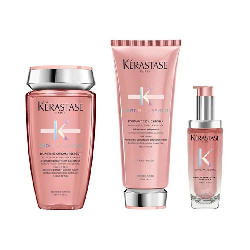 Изображение товара KERASTASE Набор Chroma Absolu Set RICHE Huile, 250 мл + 200 мл + 75 мл
