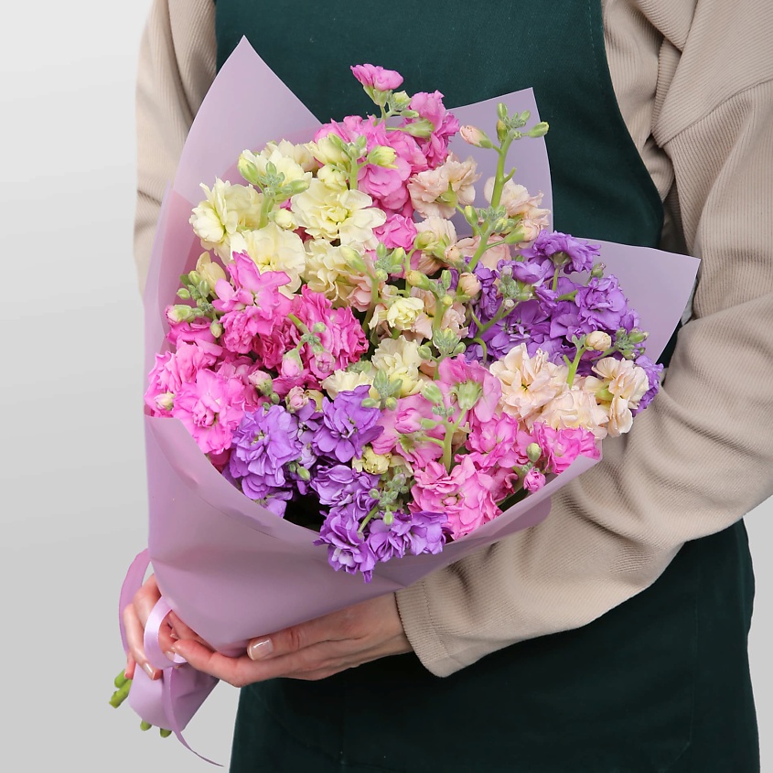 Изображение товара STUDIO FLORISTIC Букет Маттиолы «Весенняя акварель», 1 шт.