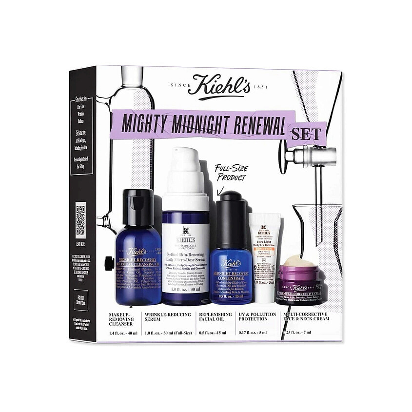 Изображение товара KIEHL'S Набор Mighty Midnight Renewal Set, 5 шт.
