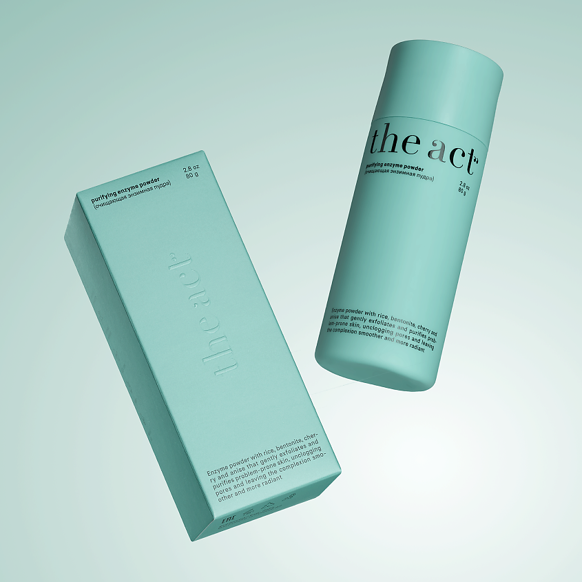 Изображение товара THE ACT Энзимная пудра для умывания лица очищающая для проблемной кожи, 80г
