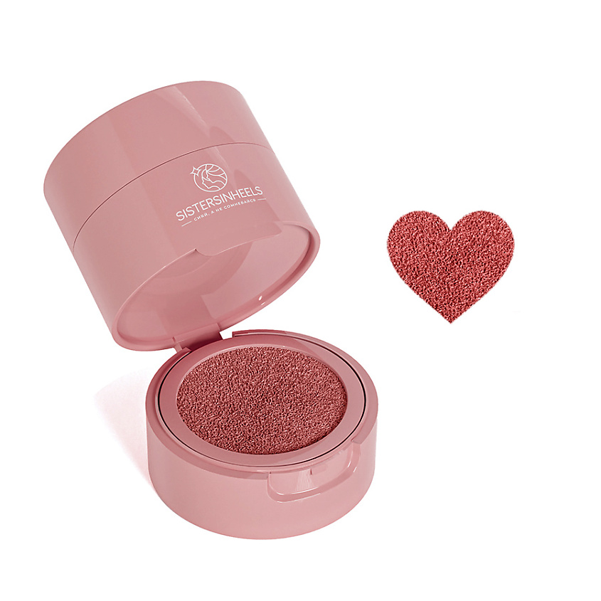 Изображение товара Жидкие румяна-кушон SISTERSINHEELS Сердце 02 Барби для лица губ и век