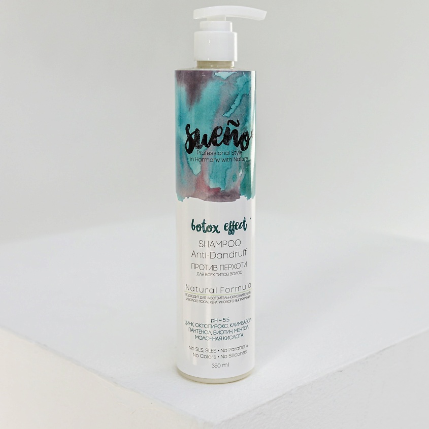 Изображение товара SUENO Бессульфатный шампунь от перхоти с цинком, 350 мл