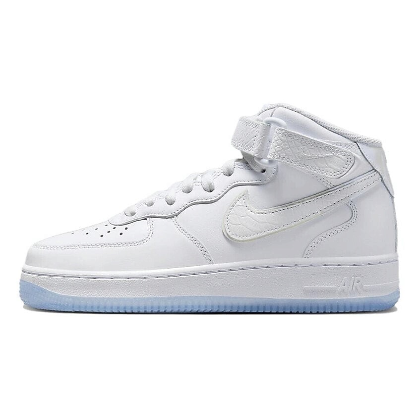 Изображение товара NIKE Кроссовки Air Force 1 Mid White Snakeskin Ice, цвет: Синий, размер: 38,5