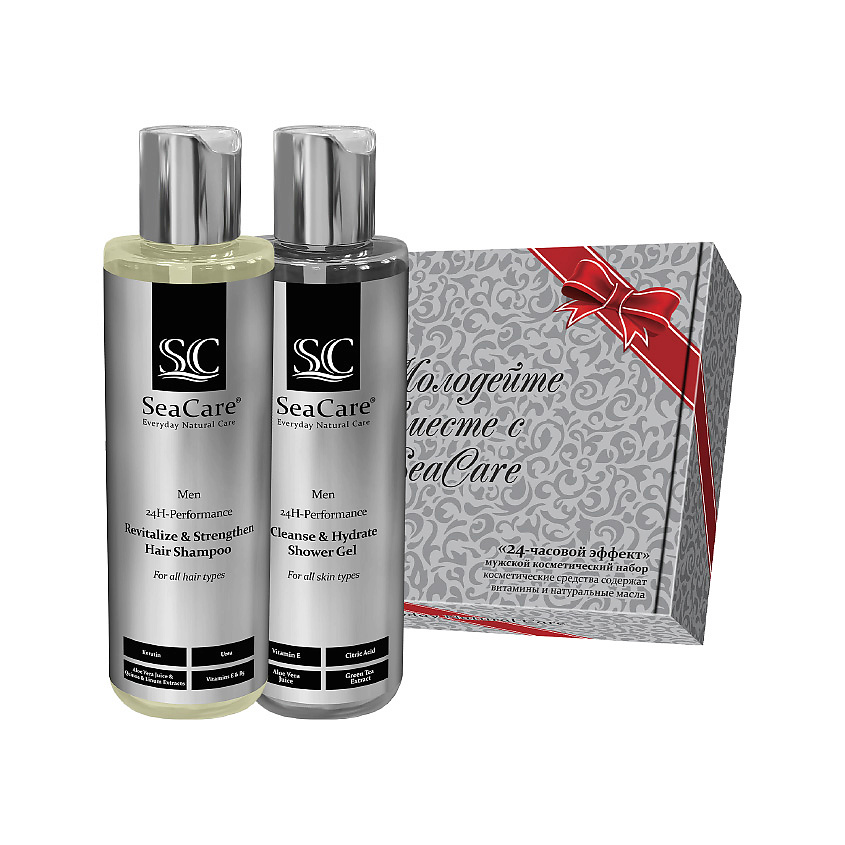 Изображение товара Мужской косметический набор SeaCare 24-часовой эффект №3 гель и шампунь