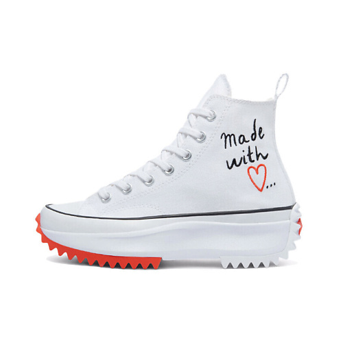 

CONVERSE Кроссовки Run Star Hike Hi Made With Love White Womens, Кроссовки Run Star Hike Hi Made With Love White Womens