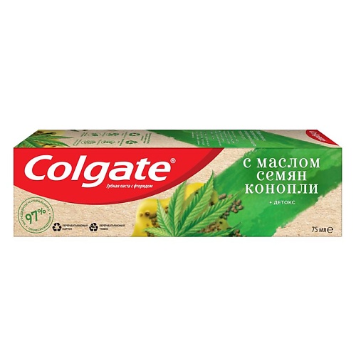

COLGATE Зубная паста с натуральными ингредиентами "Детокс с Маслом семян Конопли" Naturals 75, Зубная паста с натуральными ингредиентами "Детокс с Маслом семян Конопли" Naturals