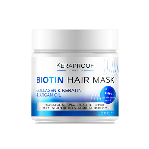 

KERAPROOF Маска для роста волос с биотином, микрокератином и прокапилом 300, Маска для роста волос с биотином, микрокератином и прокапилом