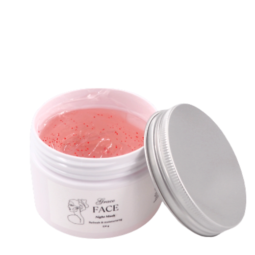 

GRACE FACE Ночная увлажняющая гель-маска для лица с экстрактом граната 120, Ночная увлажняющая гель-маска для лица с экстрактом граната