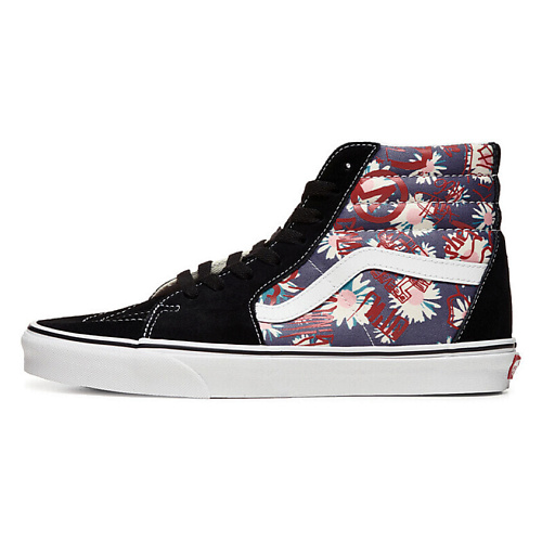

VANS Кроссовки SK8 HI Flowers Graffiti Black Blue Red, Кроссовки SK8 HI Flowers Graffiti Black Blue Red