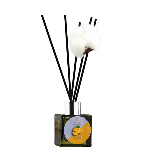 

БОГАТСТВО АРОМАТА Диффузор ароматический с цветком хлопка "Нежный" Апельсин 50, Диффузор ароматический с цветком хлопка "Нежный" Апельсин