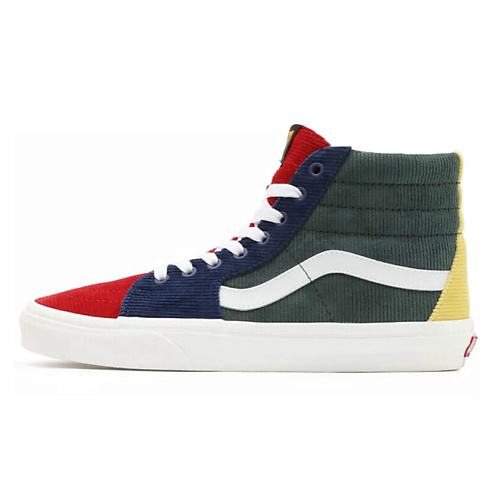 

VANS Кроссовки Mixed Corduroy SK8 HI High Top Sneakers Green/Blue/Red, Кроссовки Mixed Corduroy SK8 HI High Top Sneakers Green/Blue/Red