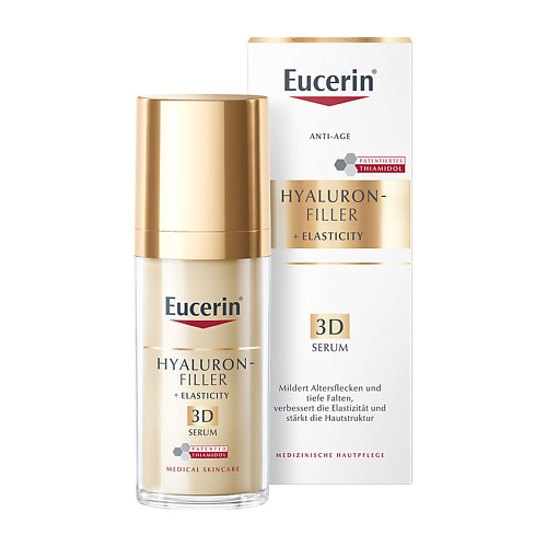 

EUCERIN Антивозрастная 3D сыворотка против пигментации Hyaluron-Filler + Elasticity Serum 30, Антивозрастная 3D сыворотка против пигментации Hyaluron-Filler + Elasticity Serum