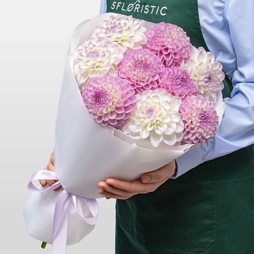 

STUDIO FLORISTIC Букет из Георгин «Утренняя Вуаль», Букет из Георгин «Утренняя Вуаль»