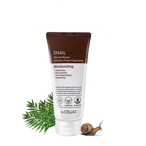 

CELLIO Dr. Пенка для умывания с муцином улитки 180, Dr. Пенка для умывания с муцином улитки