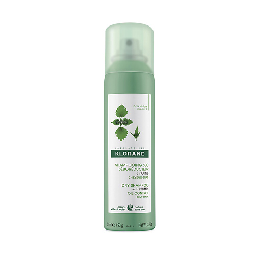 

KLORANE Сухой шампунь с экстрактом Крапивы для жирных волос Dry Shampoo 150, Сухой шампунь с экстрактом Крапивы для жирных волос Dry Shampoo