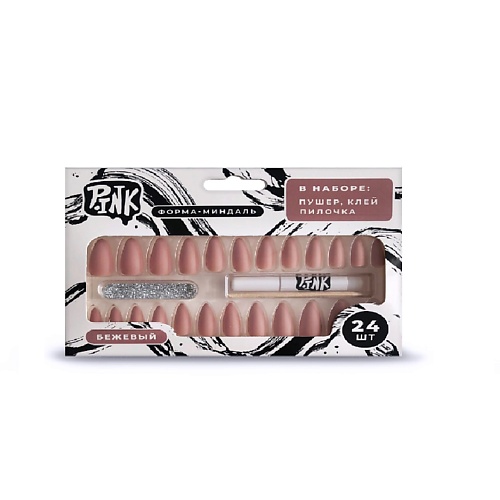

P.INK Набор матовых накладных ногтей, Набор матовых накладных ногтей
