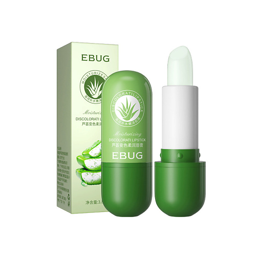 

EBUG Увлажняющий бальзам для губ с экстрактом алоэ вера, Увлажняющий бальзам для губ с экстрактом алоэ вера