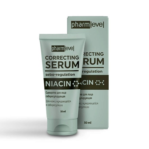 

PHARMLEVEL Сыворотка для лица ночная себорегулирующая NIACIN 50, Сыворотка для лица ночная себорегулирующая NIACIN