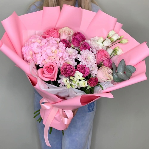 

FLEUR DE FEE ЦВЕТОЧНАЯ ФЕЯ Букет Вдохновение (с гортензией, розами, хризантемой, эустомой), Букет Вдохновение (с гортензией, розами, хризантемой, эустомой)