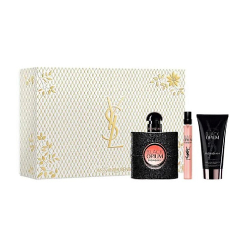 

YVES SAINT LAURENT Парфюмерный набор Black Opium+лосьон для тела+миниатюра, Парфюмерный набор Black Opium+лосьон для тела+миниатюра