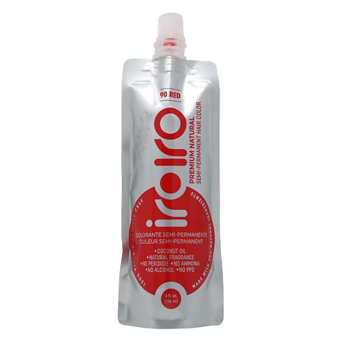 

IROIRO Семи-перманентный краситель для волос 90 RED Красный 118, Семи-перманентный краситель для волос 90 RED Красный