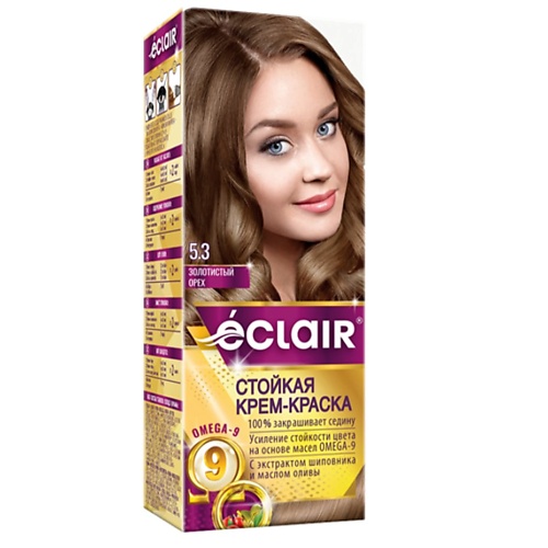 

ECLAIR Стойкая крем-краска для волос OMEGA-9, Стойкая крем-краска для волос OMEGA-9