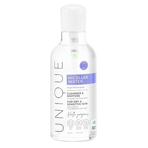 

UNIQUEPRO Мицеллярная вода для лица, глаз и губ для сухой и чувствительной кожи 300, Мицеллярная вода для лица, глаз и губ для сухой и чувствительной кожи