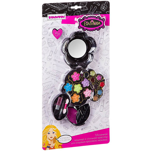 

BONDIBON Набор декоративной косметики Eva Moda "Косметичка-цветок с листом" 3 уровня, Набор декоративной косметики Eva Moda "Косметичка-цветок с листом" 3 уровня