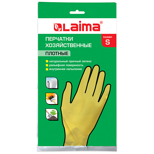 

LAIMA Перчатки хозяйственные латексные Люкс, Перчатки хозяйственные латексные Люкс