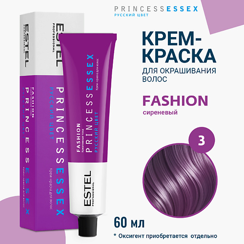 

ESTEL PROFESSIONAL Крем-краска для волос PRINCESS ESSEX FASHION 60, Крем-краска для волос PRINCESS ESSEX FASHION