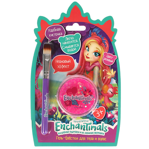 

МИЛАЯ ЛЕДИ Гель-блестки для тела и волос, розовые Enchantimals, Гель-блестки для тела и волос, розовые Enchantimals