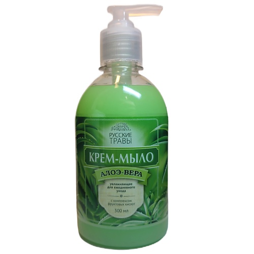 

РУССКИЕ ТРАВЫ Крем-мыло увлажняющее для ежедневного ухода Алоэ-вера без дозатора 300, Крем-мыло увлажняющее для ежедневного ухода Алоэ-вера без дозатора