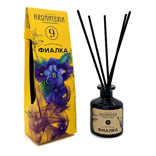 

AROMATERIA Диффузор с палочками Строптивая Фиалка 50, Диффузор с палочками Строптивая Фиалка