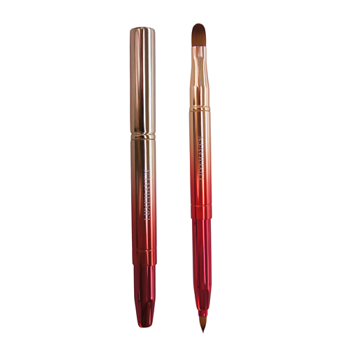 

LUXEHAVEN Двусторонняя кисть для макияжа губ в футляре с колпачком, Двусторонняя кисть для макияжа губ в футляре с колпачком